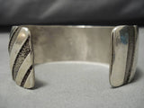 Incredible Vintage Native American Navajo Sterling Silver Blue Gem Turquoise Bracelet Old-Nativo Arts