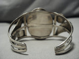 Incredible Vintage Native American Navajo Sterling Silver Turquoise Kachina Bracelet Old-Nativo Arts
