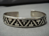 Incredible Vintage Native American Navajo Thomas Tommy Singer Sterling Silver Bracelet Old-Nativo Arts