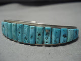 Incredible Vintage Native American Navajo Turquoise Leeanne Lee Sterling Silver Bracelet Old-Nativo Arts