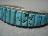 Incredible Vintage Native American Navajo Turquoise Leeanne Lee Sterling Silver Bracelet Old-Nativo Arts