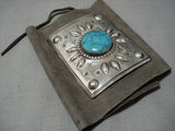 Incredible Vintage Native American Navajo Turquoise Sterling Silver Bowguard Bracelet Old-Nativo Arts
