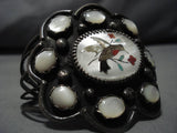 Incredible Vintage Native American Navajo Turquoise Sterling Silver Hummingbird Bracelet-Nativo Arts