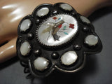 Incredible Vintage Native American Navajo Turquoise Sterling Silver Hummingbird Bracelet-Nativo Arts