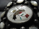 Incredible Vintage Native American Navajo Turquoise Sterling Silver Hummingbird Bracelet-Nativo Arts