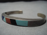 Incredible Vintage Native American Zuni Roderick Kaskalla Sterling Silver Turquoise Bracelet-Nativo Arts