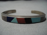 Incredible Vintage Native American Zuni Roderick Kaskalla Sterling Silver Turquoise Bracelet-Nativo Arts