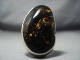 Incredible Vintage Navajo Amber Sterling Native American Jewelry Silver Ring Old Pawn-Nativo Arts