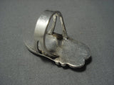 Incredible Vintage Navajo Blue Diamond Turquoise Sterling Native American Jewelry Silver Ring Old-Nativo Arts