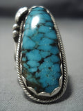 Incredible Vintage Navajo Blue Diamond Turquoise Sterling Native American Jewelry Silver Ring Old-Nativo Arts