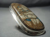 Incredible Vintage Navajo Boulder Turquoise Sterling Silver Ring Native American Jewelry-Nativo Arts