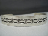 Incredible Vintage Navajo Native American Jewelry Sterling Silver Al Brown Bracelet Old-Nativo Arts