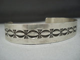 Incredible Vintage Navajo Native American Jewelry Sterling Silver Al Brown Bracelet Old-Nativo Arts