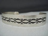 Incredible Vintage Navajo Native American Jewelry Sterling Silver Al Brown Bracelet Old-Nativo Arts