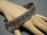 Incredible Vintage Navajo Native American Jewelry Sterling Silver Al Brown Bracelet Old-Nativo Arts