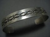Incredible Vintage Navajo Native American Jewelry Sterling Silver Al Brown Bracelet Old-Nativo Arts