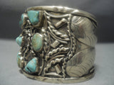 Incredible Vintage Navajo Royston Turquoise Sterling Silver Bracelet Old-Nativo Arts