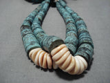 Incredible Vintage Navajo Spiderweb Turquoise Native American Necklace Old-Nativo Arts