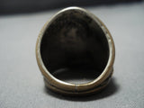 Incredible Vintage Navajo Sterling Silver Gold Native American Jewelry Ring Old-Nativo Arts