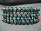 Incredible Vintage Navajo Sterling Silver Native American Bracelet Old-Nativo Arts