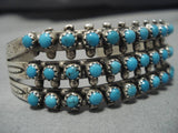 Incredible Vintage Navajo Sterling Silver Native American Bracelet Old-Nativo Arts
