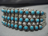 Incredible Vintage Navajo Sterling Silver Native American Bracelet Old-Nativo Arts