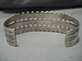 Incredible Vintage Navajo Sterling Silver Native American Bracelet Old-Nativo Arts