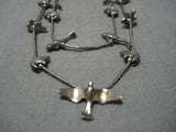Incredible Vintage Navajo Sterling Silver Native American Fetish Animal Necklace-Nativo Arts