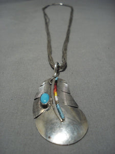 Incredible Vintage Navajo Sterling Silver Native American Necklace Old-Nativo Arts