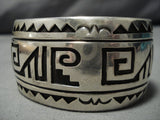 Incredible Vintage Navajo Sterling Silver Native American Ross Scott Bracelet-Nativo Arts