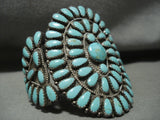 Incredible Vintage Navajo Towering Royston Turquoise Native American Jewelry Silver Bracelet-Nativo Arts