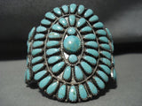 Incredible Vintage Navajo Towering Royston Turquoise Native American Jewelry Silver Bracelet-Nativo Arts