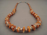Incredible Vintage Navajo Turquoise Spiny Oyster Native American Jewelry Silver Bead Necklace Old-Nativo Arts