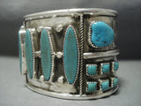 Incredible Vintage Navajo Turquoise Sterling Native American Jewelry Silver Bracelet-Nativo Arts