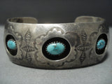 Incredible Vintage Navajo Turquoise Sterling Native American Jewelry Silver Bracelet Old Cuff-Nativo Arts