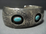 Incredible Vintage Navajo Turquoise Sterling Native American Jewelry Silver Bracelet Old Cuff-Nativo Arts
