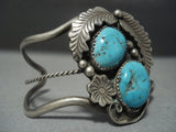 Incredible Vintage Navajo Turquoise Sterling Native American Jewelry Silver Bracelet Old Pawn-Nativo Arts
