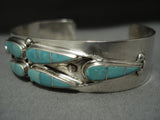 Incredible Vintage Zuni Native American Jewelry Navajo Sterling Silver Turquoise Bracelet-Nativo Arts