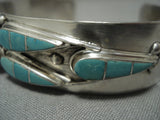 Incredible Vintage Zuni Native American Jewelry Navajo Sterling Silver Turquoise Bracelet-Nativo Arts
