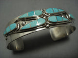 Incredible Vintage Zuni Native American Jewelry Navajo Sterling Silver Turquoise Bracelet-Nativo Arts