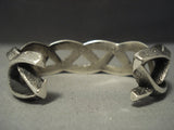Incredible **woven Tufa Cast** Sterling Native American Jewelry Silver Aaron Anderson Sterling Bracelet-Nativo Arts