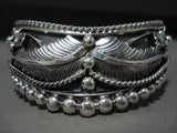 Incredibly Detailedc Vintage Navajo 'Flower Garden' Native American Jewelry Silver Bracelet-Nativo Arts