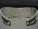 Incredibly Detailedc Vintage Navajo 'Flower Garden' Native American Jewelry Silver Bracelet-Nativo Arts