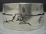 Incredibly Hand Carved Vintage Navajo Native American Jewelry jewelry Sterling Silver Bracelet Cuff Old-Nativo Arts