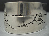 Incredibly Hand Carved Vintage Navajo Native American Jewelry jewelry Sterling Silver Bracelet Cuff Old-Nativo Arts