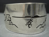 Incredibly Hand Carved Vintage Navajo Native American Jewelry jewelry Sterling Silver Bracelet Cuff Old-Nativo Arts