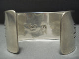 Incredibly Hand Carved Vintage Navajo Native American Jewelry jewelry Sterling Silver Bracelet Cuff Old-Nativo Arts