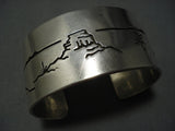 Incredibly Hand Carved Vintage Navajo Native American Jewelry jewelry Sterling Silver Bracelet Cuff Old-Nativo Arts