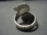 Incredibly Intricate!! Vintage Native American Jewelry Navajo Sterling Silver Snake Ring Old-Nativo Arts