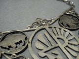 Incredibly Intricate!! Vintage Navajo Sterling Silver Native American Jewelry Necklace-Nativo Arts